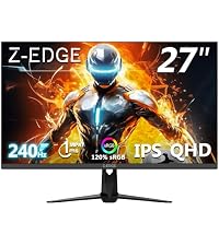 Z-Edge 27 Inch 240Hz Gaming Monitor, 2K QHD 1440P, Fast IPS Computer Monitor, 1ms MPRT, 120% sRGB, 4...