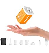 Mini Portable Electric Air Pump for Inflatables, Air Mattress Pump Rechargeable Fast Inflate/Defl...