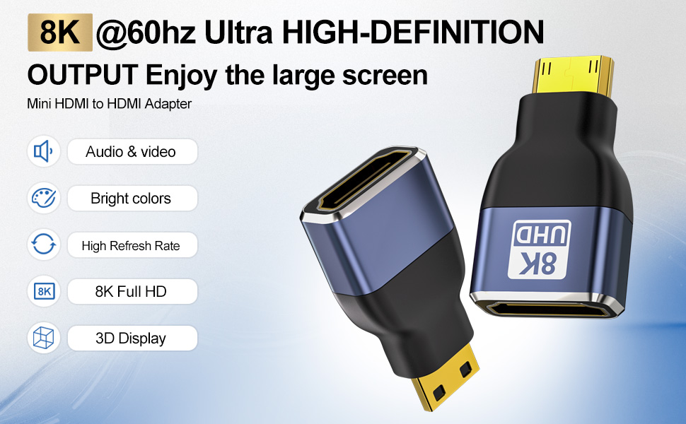 Mini HDMI to HDMI Adapter