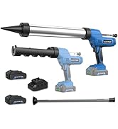 LUXTER 2-IN-1 Cordless Caulking Sausage Gun 20V Battery Powered Caulk Gun w/2 x 2.0Ah Batteries 1...