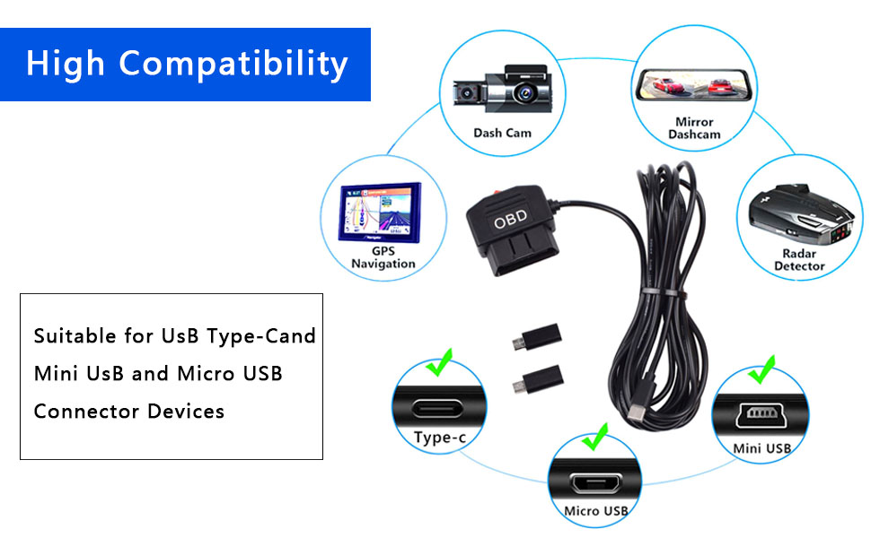  dash cam obd usb obd cable
