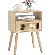 rattan side table