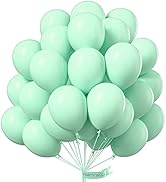 PartyWoo Green Balloons, 50 pcs 12 Inch Pastel Mint Green Balloons, Latex Balloons for Balloon Ga...