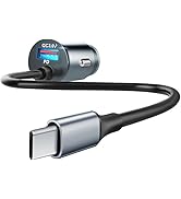 USB C Car Charger, 60W 2-Port Super Fast Car Charger Adapter, QC30W with 4ft 30W Super Fast Type ...