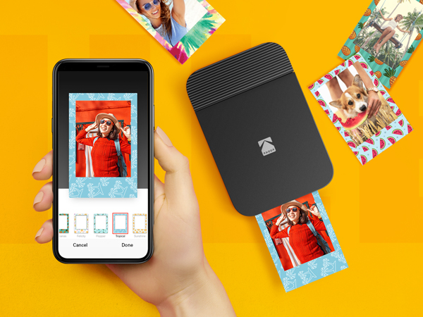 Kodak Smile Printer smartphone app borders photos