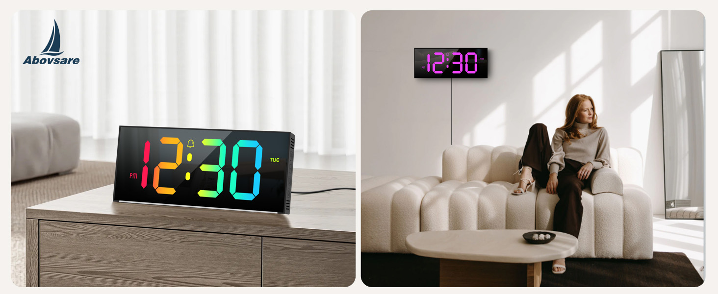 digital clock large display
