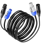 CERRXIAN 6.6 FT PowerCon and DMX Extension Cable, 13AWG AC Power DMX 3Pin XLR Signal Combo Cables...