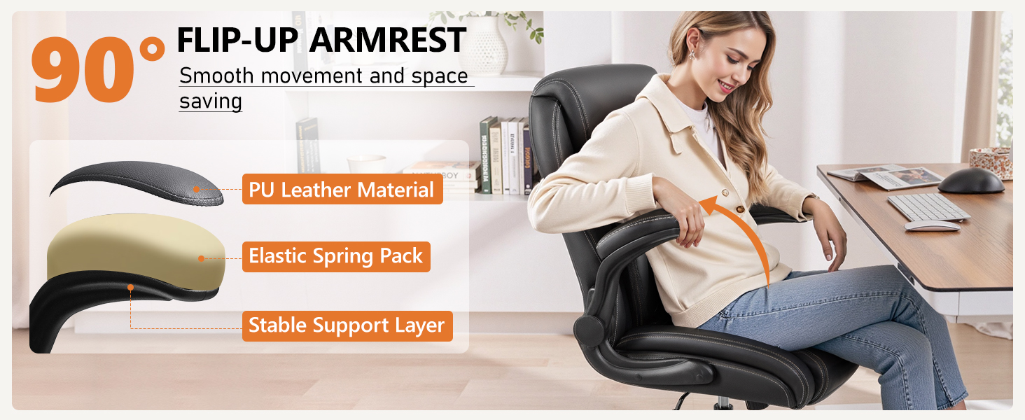 90° Flip-up Armrest