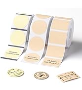 NIIMBOT 3 Rolls Labels, 50x50mm Gold Clear/ 41x41mm Kraft/ 50x30mm Kraft, Compatible with B Serie...