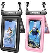 Waterproof Phone Pouch Floating, Double Bags Waterproof Phone Case with Lanyard for iPhone 16 15 ...