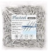 800PCS White Heat Shrink Butt Connectors AWG26-22, Plustool Marine Grade Electrical Wire Connecto...