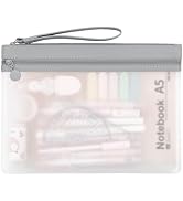 Clear Pencil Pouch, Bigger Pencil Case with Double Pockets, A5 Pencil Case Pouch with Zipper, Dur...