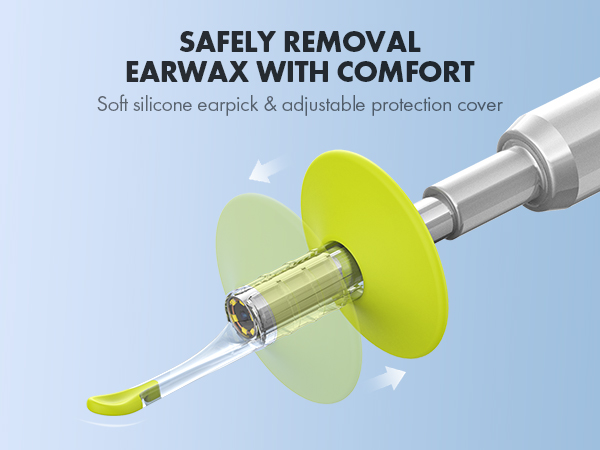 visual ear wax remmoval camera with soft ear spoon
