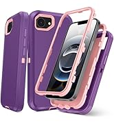 TOPAUX for iPhone 16e Case Heavy Duty Full Body Drop Protection Multi-Layer Impact Resistant Flex...