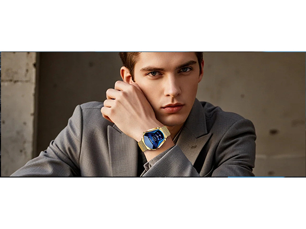 Creative Fashion Blue LED Binary Digital Watches Men's Stainless Stee