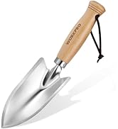 WORKPRO 11" Garden Hand Trowel, Heavy Duty Polished Stainless Steel Garden Shovels with Wood Hand...