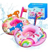2 Pack Pool Floats Kids with Water Guns, Inflatable Pool Toys for Kids, Ages 3-8 Toddler Kid Floa...