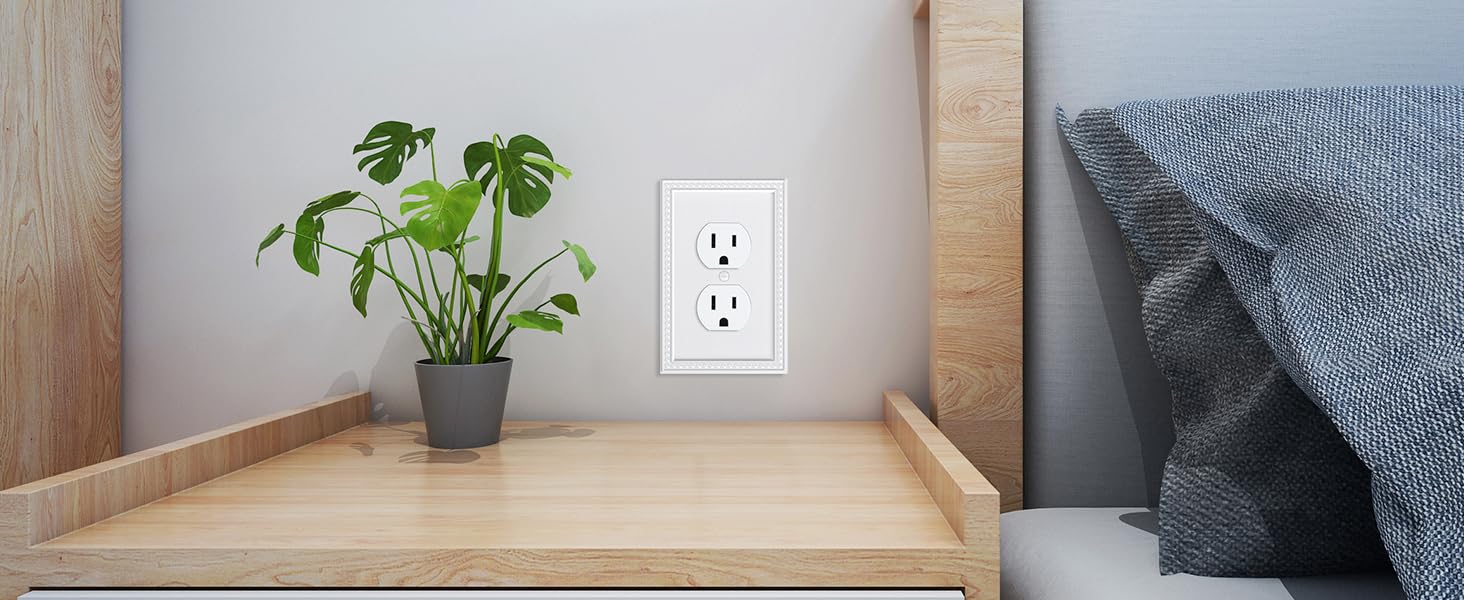 white outlet cover