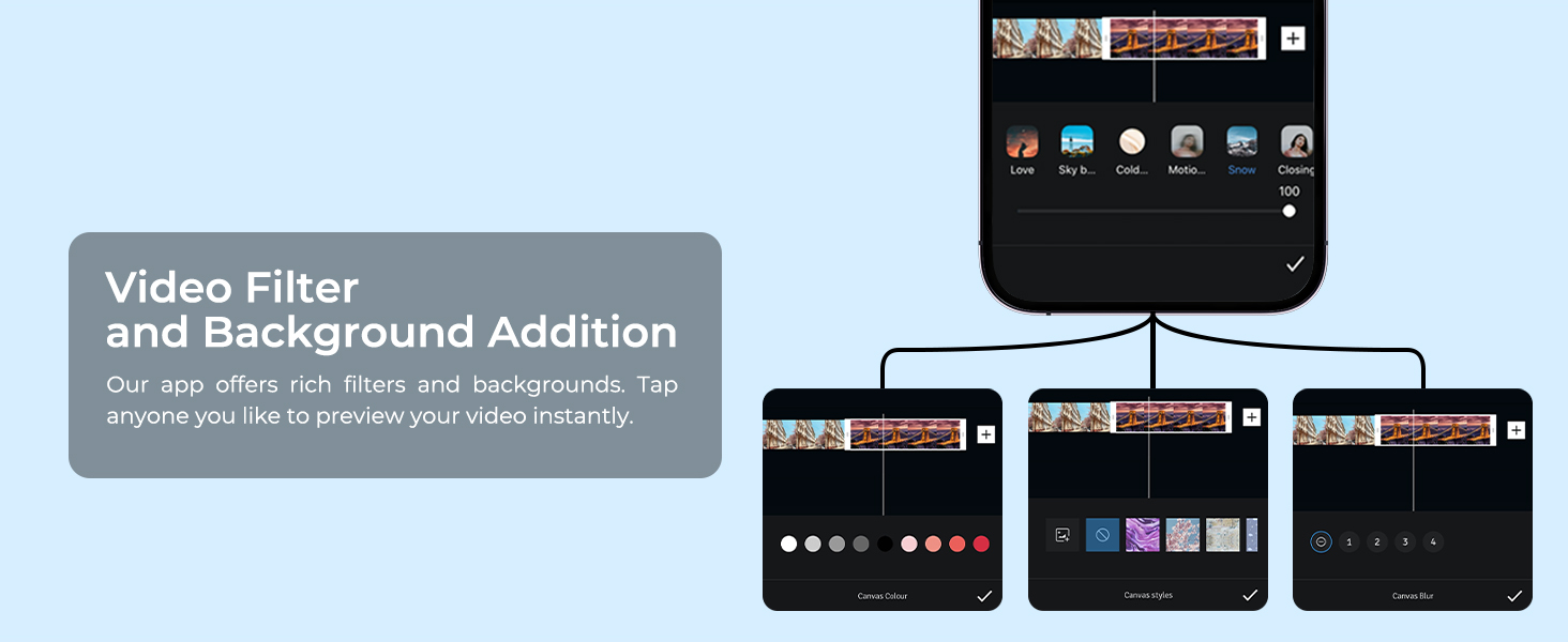 Video Filter and Background Addition