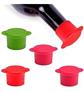 Wine Stoppers - Silicone Wine Bottle Covers - Reusable and Unbreakable Sealer Covers - Beverage C...