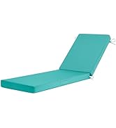 Basic Beyond Chaise Lounge Cushions Outdoor, 3-Layer Waterproof Outdoor Furniture Cushions with R...
