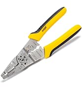 KATA Wire Stripper Tool for Electricians: Professional 8 Inch Wire Stripping Crimping Cutting Pli...