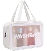 DAPOWER Travel Toiletry Bag for Women and Men, Matte Translucent Toiletry Bag with Handy Handle, ...