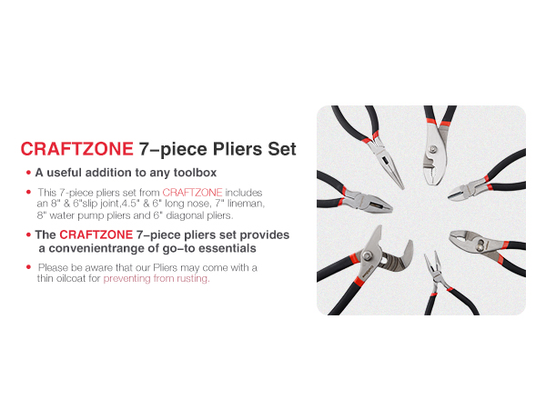 7PC Pliers and Wrench Set
