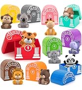 Learning Toys for Toddlers 1 2 3 Year Old Toddlers, 20Pcs Safari Animal Toys, Finger Puppets, Mon...