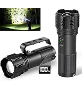 Rechargeable Flashlights High Lumens with Handle, Super Bright Flashlight Rechargeable, High Powe...