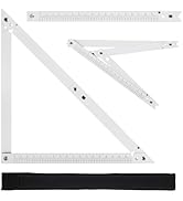 Meticuloso Folding Triangle Ruler 23.4inchs, Aluminum Framing Square Carpentry Squares Constructi...