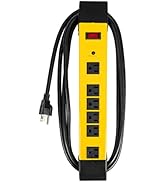 Thonapa Heavy Duty Surge Protector Power Strip 6 Outlets, 14/3 SJT 9 ft Heavy Duty Extension Cord...