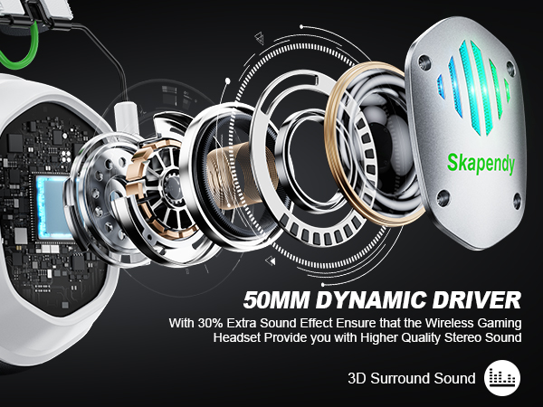 SKAPENDY VK81 Wireless Gaming Headset