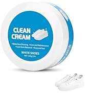 asfanst White Shoe Cleaner Cream, Multipurpose No Wash Cleaning Paste with Sponge for Leather Sne...
