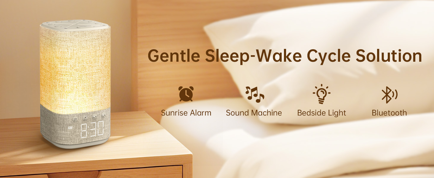 sunrise alarm clock with sound machine