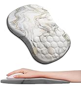 DINKY Ergonomic Mouse Pads Wrist Support, Entire Memory Foam with Anti-Slip PU Base, Pain Relief ...