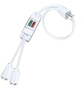 2 Way Extension Cord with On/Off LED Switch, Fiabtool 3 Prong Extension Cord Splitter, Heavy Duty...