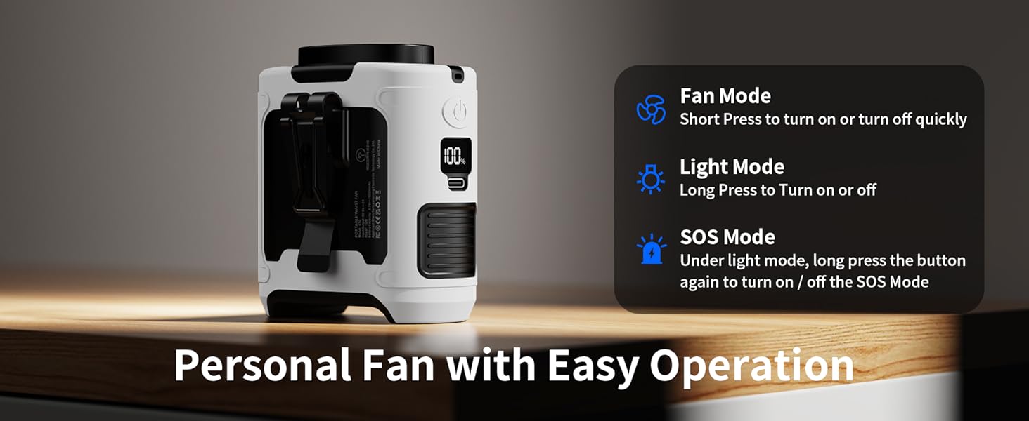 portable waist fan rechargeable