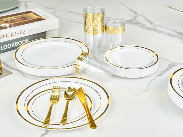 Gold Dinnerware Set