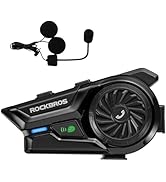 ROCKBROS Bike Motorcycle Helmet Bluetooth Headset R1 Versatile Helmet Fit,2-Way Bluetooth Communi...