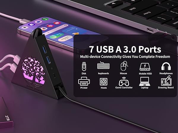 usb hub laptop,usb hub for desktop,usb port hub,7 port usb hub,rgb usb hub,usb hub rgb