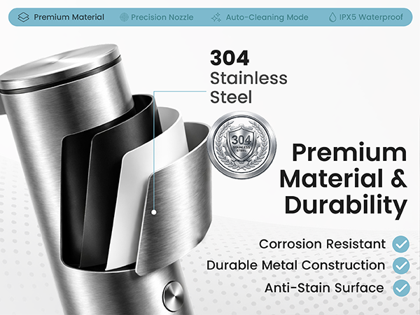 Stainless steel soap dispenser
