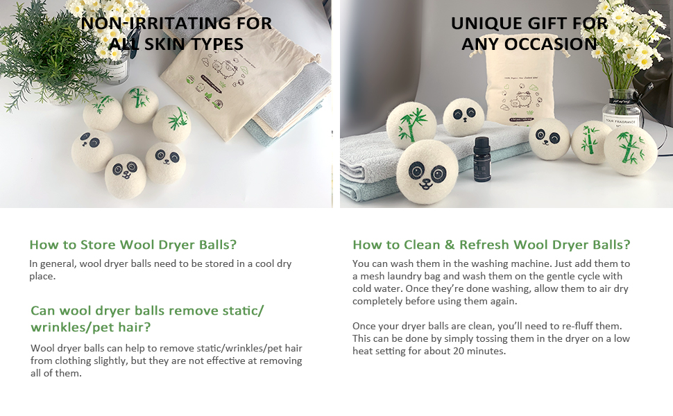 non-irritating wool dryer balls as gift for any occasion