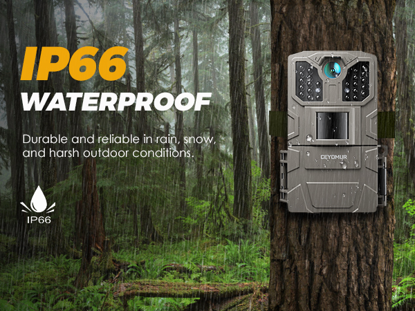 trail camera with IP66 waterproof