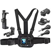 Suptig Dual Chest Mount, Adjustable Phone Chest Strap, Breathable Material for Gopro Hero 13 Hero...