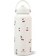 32 oz Insulated Water Bottle with Straw, Leak Proof Water Bottle Stainless Steel with Flip Straw ...