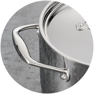 Riveted stainless steel handles