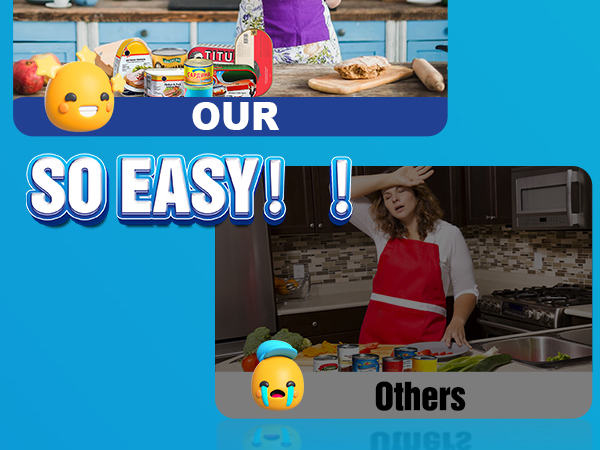 one touch can opener, left handed can opener, camping can opener, safe cut can opener