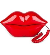 Sangyn Lip Phone Cute Corded Lip Telephones Novelty Sexy Mouth Wired Phone Cartoon Shaped Real La...