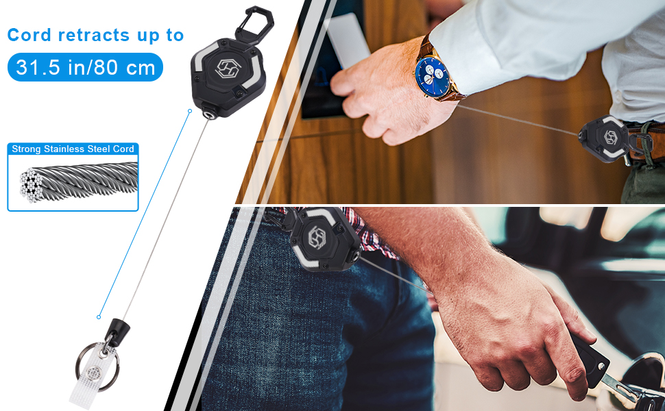 keychain retractable keychain retractable keychain heavy duty badge reel badge holder